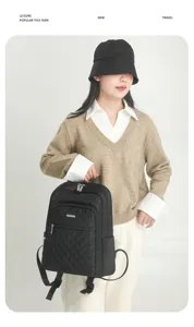 Stylischer gesteppter Damen Rucksack aus Nylon, lässiger Reisealltagsschmuck chic.