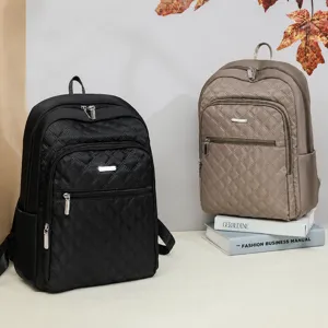 Stilvoller gesteppter Oxford-Stoff Freizeit Rucksack für Damen, leichter Reise-Rucksack.