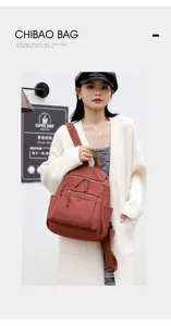 Femme imperméable petit sac à dos voyage loisirs cartable polyvalent stylé léger sac