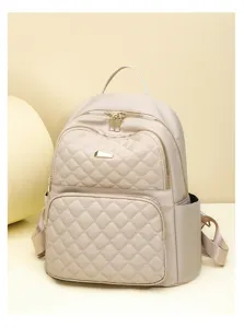 Sac à dos matelassé femme imperméable voyage loisir cartable chic élégant doré mode