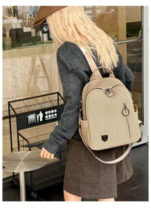 Stylischer Damen Rucksack mit Webtextur, Freizeittasche fuer Alltag, Pendeln, Reisen, Grosse Kapazitaet