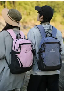 Sac a dos de voyage de randonnee bloc de couleur grande capacite sport en plein air sac a dos