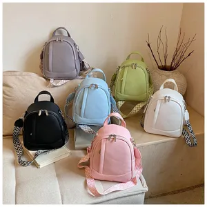 Sac à dos femme en cuir mini tendance multi-couleurs voyage sac bandoulière détail