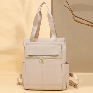 Sac à dos élégant en tissu oxford pour femme sac de voyage décontracté quotidien beige