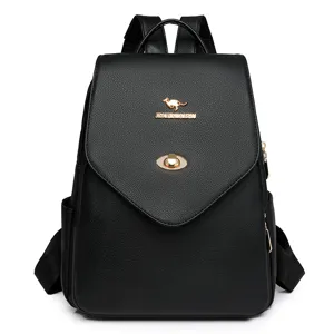 Retro Fashion Flap Γυναικείο Саκίδιο Πλάτης από Δέρμα PU Аδιάβροχο Ανθεκτικό στη Φθορά Casual Таξίδι Σχολείο