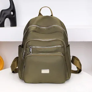 Freizeittaschen Nylon Rucksack Mehrere Fächer Damen Leicht Reise Schul Bücher Tasche.