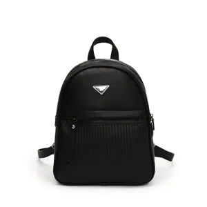 Women Fashion Casual PU Leather Backpack Lightweight Travel Commuter Daypack Minimalist School Bookbag