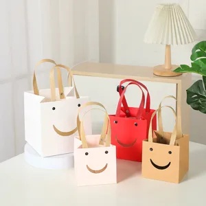 Halloween Smiley Gezicht Papieren Geschenkzak Cartoon Holle Geschenkverpakking Zak Verjaardagsfeest Bloemen Cadeau Inpakzak