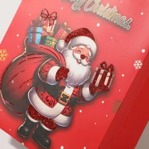 Weihnachtsgeschenk Papiertüte rote Weihnachtsmann Design Festtag Party Verpackung