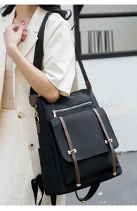 Sac a dos de voyage de mode pour femme grande capacite noir casual rucksack detail