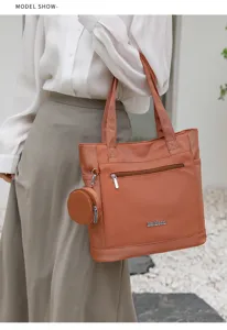 Stylish Nylon Shoulder Bags for Women Large Capacity Casual Tote Bag with Coin Purse
