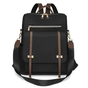 Grande Capacité Mode Commute Voyage Sac à Dos Tissu Oxford Imperméable Casual École Bookbag Daypack pour Femmes