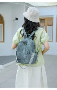 Vintage soft leather backpack for women, large capacity multi-functional travel school bag.