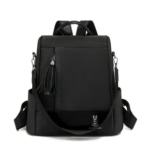 Zaino Casual in Tessuto Oxford da Donna Impermeabile Antifurto Moda Viaggio Borsa Scolastica Zainetto per Commuter Quotidiano