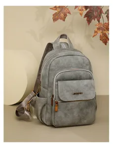 Stylish multi-use women's backpack casual travel daypack simple commuter shoulder bag