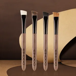 Professional Angled Eyebrow Brush Animal Hair Makeup Brush Wooden Handle Precision Eyeliner Brush Eye Makeup Tool
