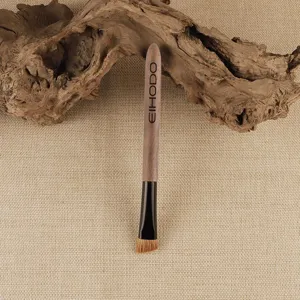 Schräder Augenbrauenpinsel mit Holzgriff für präzises Auftragen von Make-up, Profi-Tool.