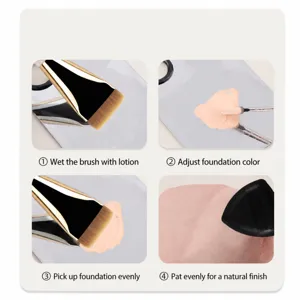 Flat foundation brush set makeup spatula palette sponge puff smooth seamless face base tools