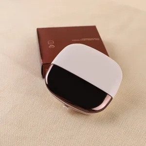 Tragbare quadratische Kissen-Foundation-Box und Pinsel-Etui mit elegantem braunen Karton.