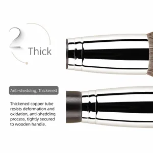 Extra large loose powder makeup brush with thickened copper ferrule, durable and scratch.