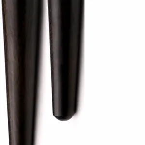 Black ebony wood makeup brush handle, premium natural wood texture, smooth grip and durable.