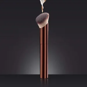Professional Angled Foundation Brush Synthetic Fiber Long Handle Liquid Foundation Makeup Brush Cosmetic Beauty Tool