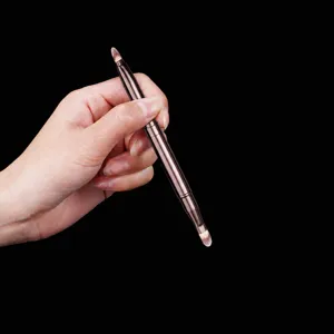 Double-ended retractable lip brush portable makeup brush rose gold precision cosmetic tool