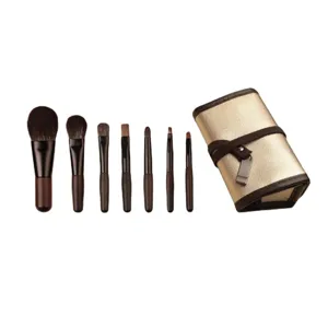 7pz mini pennelli trucco set viaggio portatile pelo animale polvere fondotinta ombretti