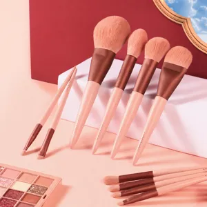 Synthetische Faser Make-up Pinsel Set Kirschblüte Rosa Professionelle Kosmetik Pinsel Mit Weichen Borsten