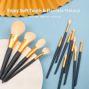 Professionelle Make-up Pinsel Synthetische Faser Weiche Borsten Holzgriff Sternenhimmel Kosmetikwerkzeuge Für Gesichts Make-up
