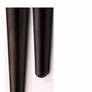 Premium ebony wood makeup brush handle replacement part, smooth texture and clear grain design.