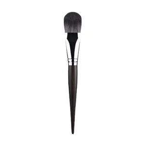 Professional wooden handle makeup brush, soft synthetic fiber tongue foundation brush.