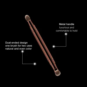 Double-ended retractable makeup brush, eyeshadow and detail concealer brush for professional use.