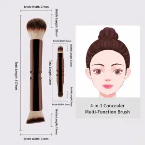 4 in 1 einziehbar multifunktional schminkpinsel doppelseitig foundation lidschatten pinsel