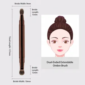Dual ended retractable blending brush makeup eyeshadow detail concealer brush for professional.