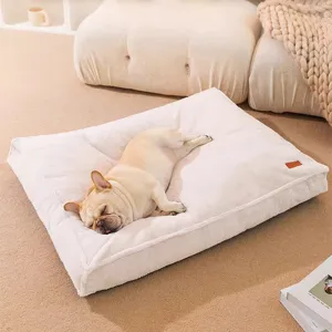 Thick Warm Pet Mat Washable Plush Dog Bed Soft Rabbit Fur Cat Sleeping Pad Winter Fluffy Puppy Blanket Pet Supplies
