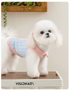 Polo d'été pour animaux de compagnie petits chiens chats respirant bleu rose chiot vêtements