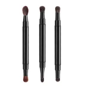 Dual ended makeup brush retractable eye shadow blending cosmetic tool portable beauty brush