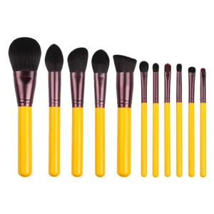 11-teiliges Make-up Pinsel Set Foundation Rouge Lidschatten Eyeliner Verblendungsbürsten