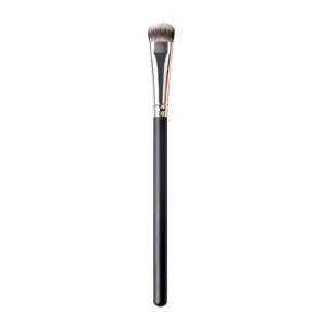 Professional single makeup brush with black wooden handle for eye shadow and concealer.