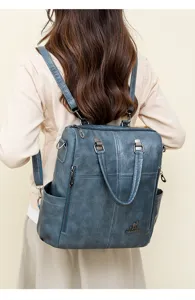 Women multifunctional soft leather backpack casual versatile travel shoulder bag stylish daypack