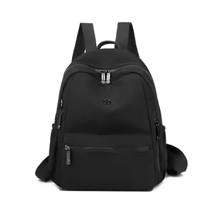 Casual Oxford Cloth Backpack For Women Large Capacity Lightweight Solid Color School Bookbag Daily Commute Travel Daypack