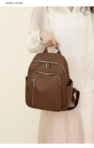 Stylish women waterproof Oxford backpack large capacity travel school bag for daily outdoor use