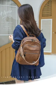 Stylish casual women backpack large capacity travel bag for daily school and outdoor use