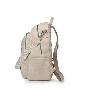 Multifunctional oxford cloth women backpack casual travel school bag side detail view