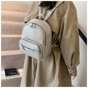 Women fashion casual leather backpack stylish soft daypack for daily travel school or work