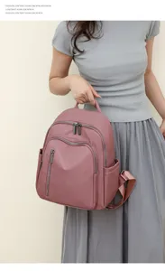 Oxford cloth casual backpack for women, trendy multi-pocket large capacity travel school bag