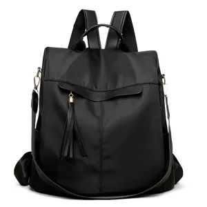 Femme Mode Casual Anti-vol Sac à Dos Léger Voyage Daypack avec Gland Élégant École Bookbag