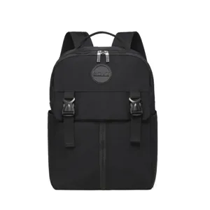 Zaino in nylon nero impermeabile grande capacità zainetto casual per viaggio scuola