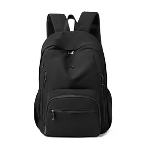Zaino Casual Unisex in Tessuto Oxford Grande Capacità Tinta Unita Impermeabile Borsa da Viaggio per Studenti